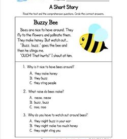 Kindergarten Short Stories - Buzzy Bee