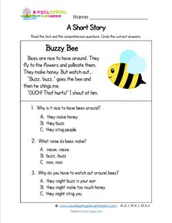 Kindergarten Short Stories - Buzzy Bee