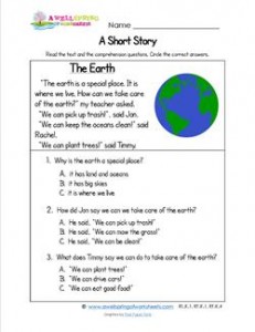 Kindergarten Short Stories - The Earth