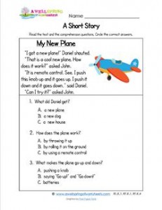 Kindergarten Short Stories - My New Plane