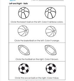 Left and Right - Balls - Position Words