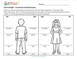 Left and right - Forwards and Backwards - Position Words