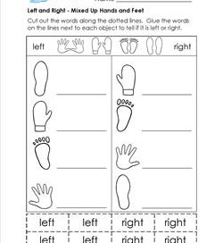 Left and Right - Mixed Up Hands and Feet - Position Words