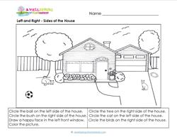 Left and Right - Sides of the House - Position Words