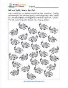 Left and Right - Wrong Way Fish - Position Words