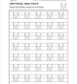 letter tracing worksheets upper case letters a wellspring