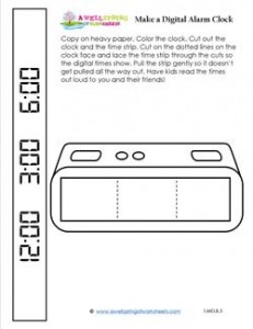 Make a Digital Alarm Clock - Telling Time by the Hour