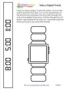 Make a Digital Watch - Telling Time to the Hour