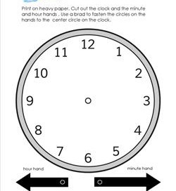 Make a Round Analog Clock - Telling Time to the Hour