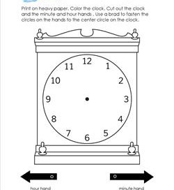 Make a Square Analog Clock - Telling Time to the Hour