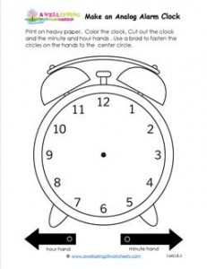 Make an Analog Alarm Clock - Telling Time to the Hour