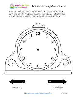 Make an Analog Mantle Clock - Telling Time to the Hour