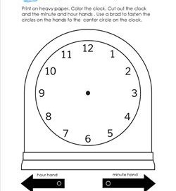 Make an Analog Table Clock - Telling Time to the Hour