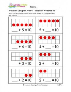 make ten using ten frames - opposite addends #2