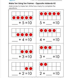 make ten using ten frames - opposite addends #2