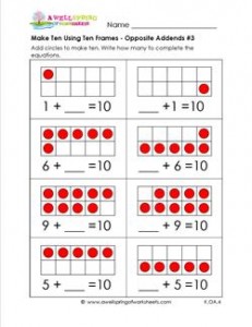 make ten using ten frames - opposite addends #3