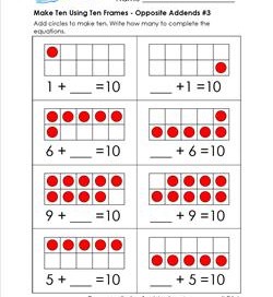 make ten using ten frames - opposite addends #3