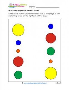 matching shapes - colored circles