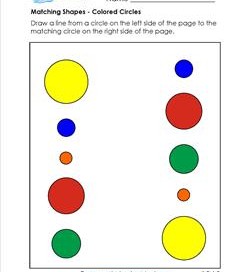 matching shapes - colored circles