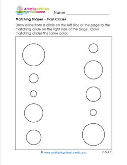 matching shapes - plain circles