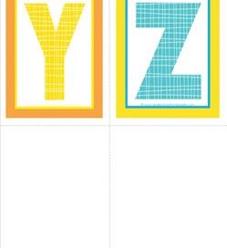 medium alphabet letters - plaid and polka dot - YZ