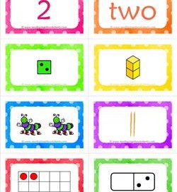 number cards matching game - number 2