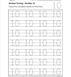 number tracing - number 10