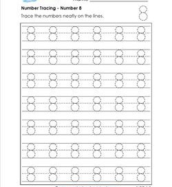 number tracing - number 8