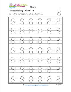 number tracing - number 8