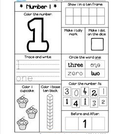 Number Worksheets - Number 1 Worksheet