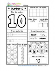 Number Worksheets - Number 10 Worksheet