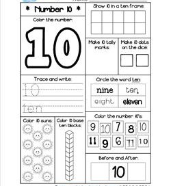 Number Worksheets - Number 10 Worksheet