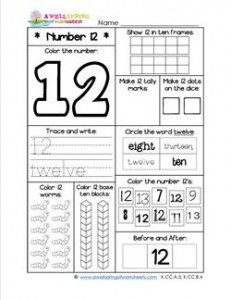 Number Worksheets - Number 12 Worksheet