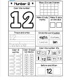 Number Worksheets - Number 12 Worksheet