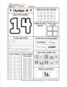 Number Worksheets - Number 14 Worksheet