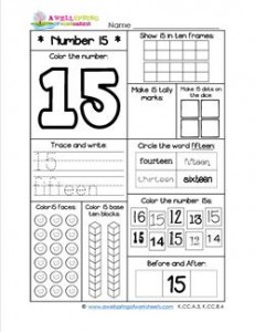 Number Worksheets - Number 15 Worksheet