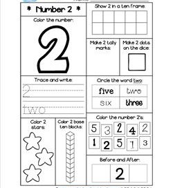 Number Worksheets - Number 2 Worksheet