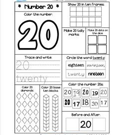 Number Worksheets - Number 20 Worksheet