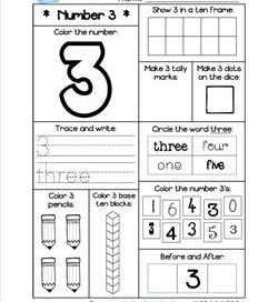 Number Worksheets - Number 3 Worksheet