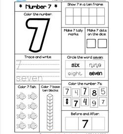 Number Worksheets - Number 7 Worksheet