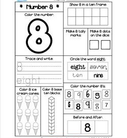 Number Worksheets - Number 8 Worksheet