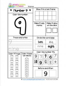 Number Worksheets - Number 9 Worksheet