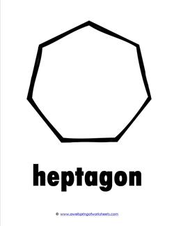 plane shapes - heptagon - b&w