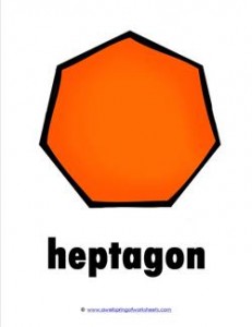 plane shape - heptagon - color