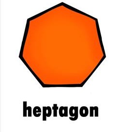 plane shape - heptagon - color