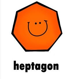 plane shape - heptagon - smile