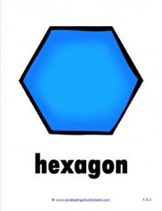 plane shape - hexagon - color