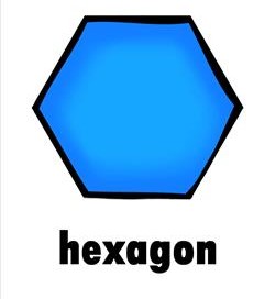 plane shape - hexagon - color