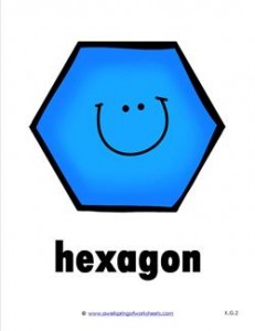 plane shape - hexagon - smile