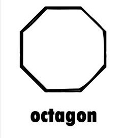 plane shape - octagon - bw